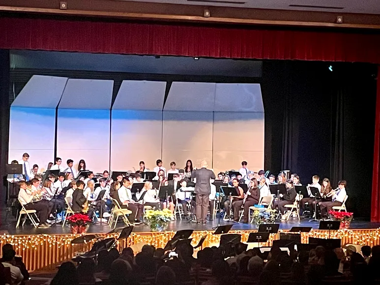 Weston performers in a stage production